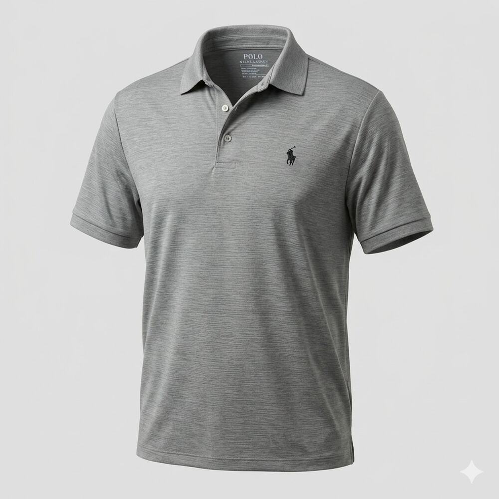 Polo Ralph Lauren Performance Polo Shirt Mens XXL Gray Short Sleeve Golf Stretch